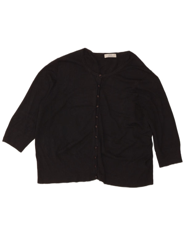 Marks & Spencer Pulover cardigan cu mâneci 3/4 pentru femei UK 22 3XL Viscoză neagră
