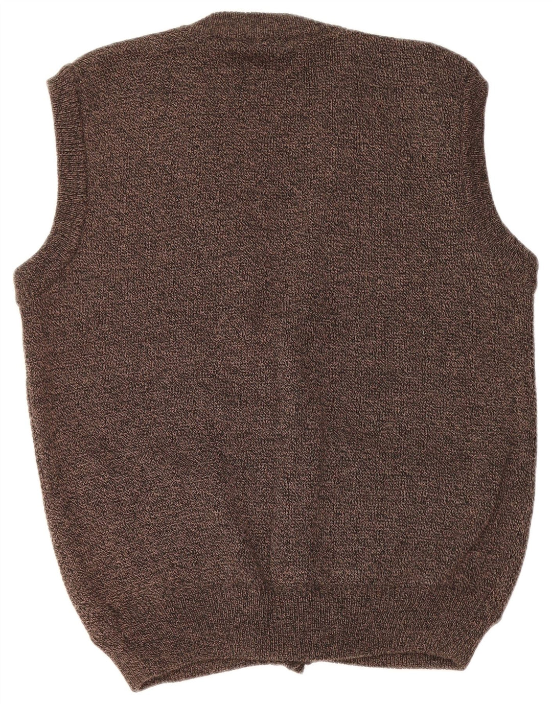 Pulover cardigan fără mâneci pentru bărbați VINTAGE, maro mediu, Fair Isle