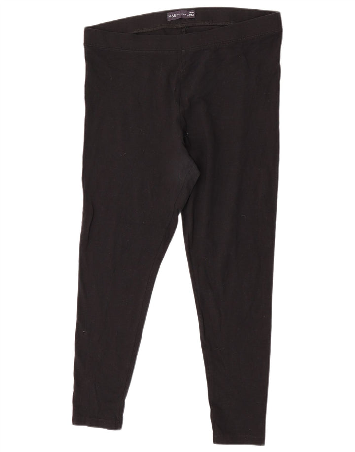 MARKS & SPENCER Leggings pentru femei UK 14, mare, negru, bumbac