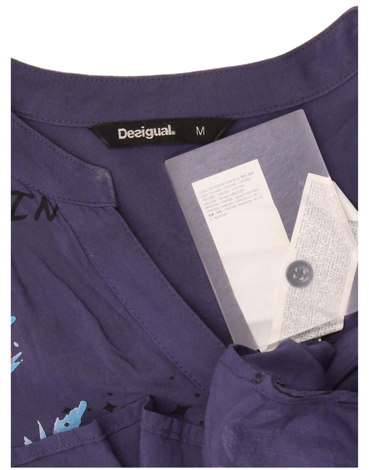 Cămașă pulover pentru femei Desigual UK 14 Medium Bluemarin Floral Viscose