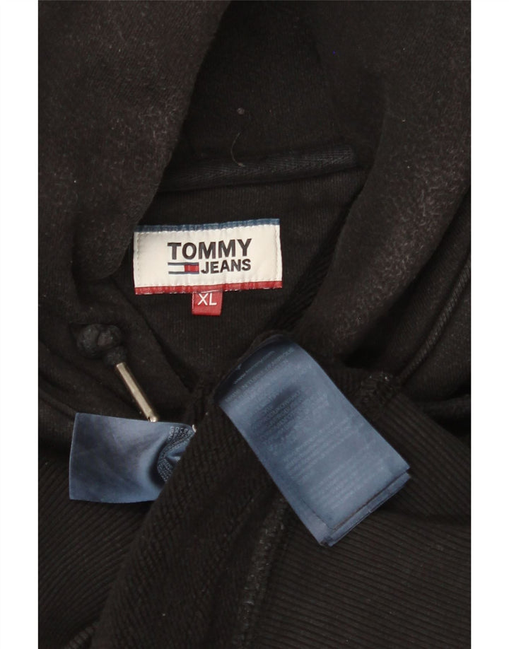 TOMMY HILFIGER Pulover cu glugă pentru bărbați XL bumbac negru