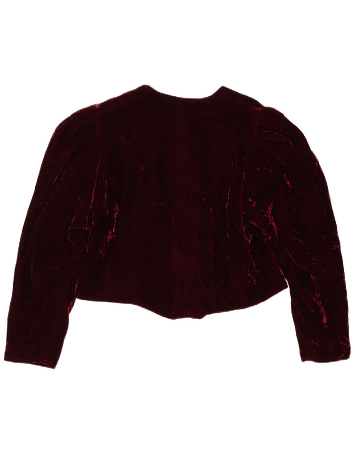 Jachetă Bolero din catifea pentru femei Elle IT 42 Medium Maroon Viscose