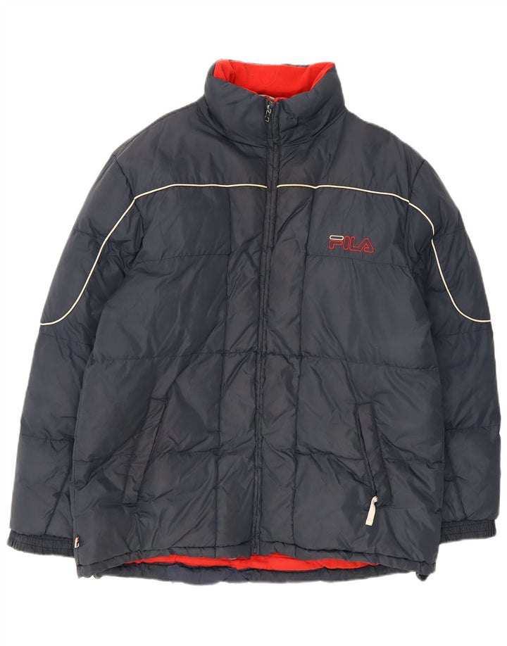 Jachetă captusită cu grafică Fila pentru bărbați UK 38 Medium Navy Blue Marine