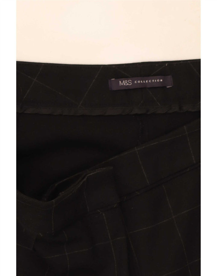 Pantaloni casual subțiri pentru femei Marks & Spencer L34 L29 Black Check