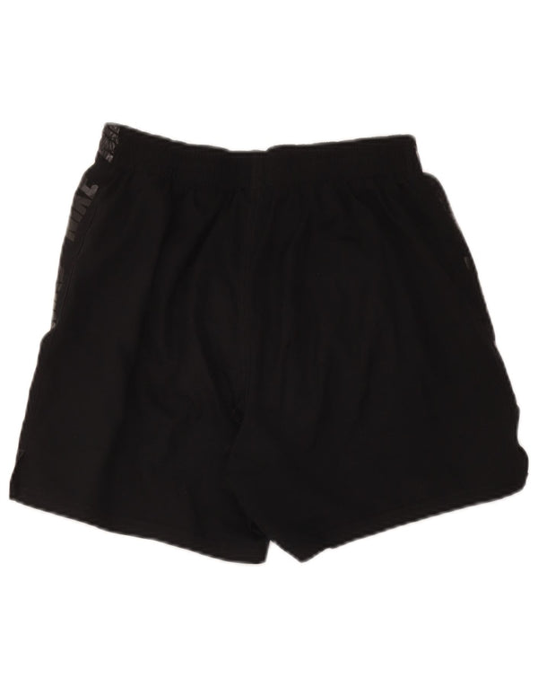 Pantaloni scurți sport grafic Nike pentru femei UK 12 Poliester mediu negru