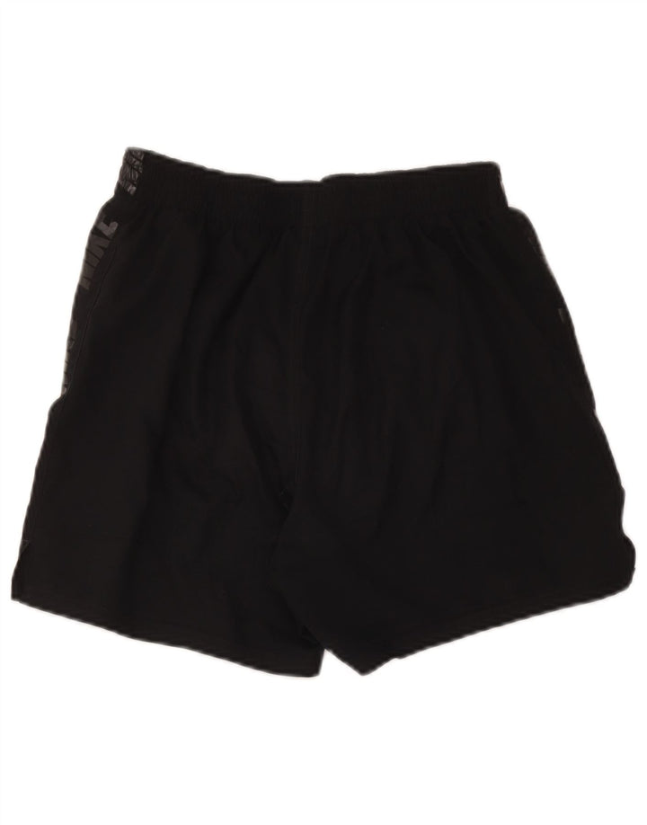 Pantaloni scurți sport grafic Nike pentru femei UK 12 Poliester mediu negru