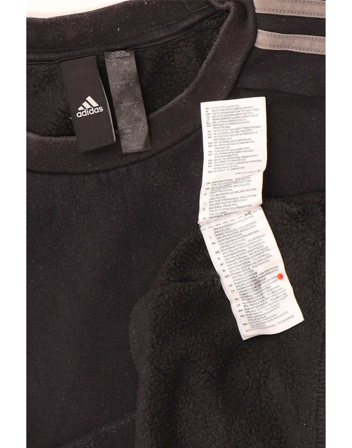 Hanorac pentru bărbați Adidas Jumper mare, negru, bumbac