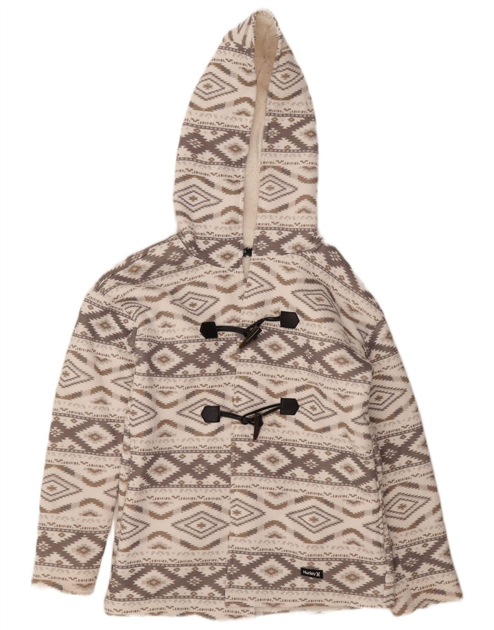 Jachetă duffle supradimensionată pentru femei Hurley UK 6 XS Gri Argyle/Diamond Aztec