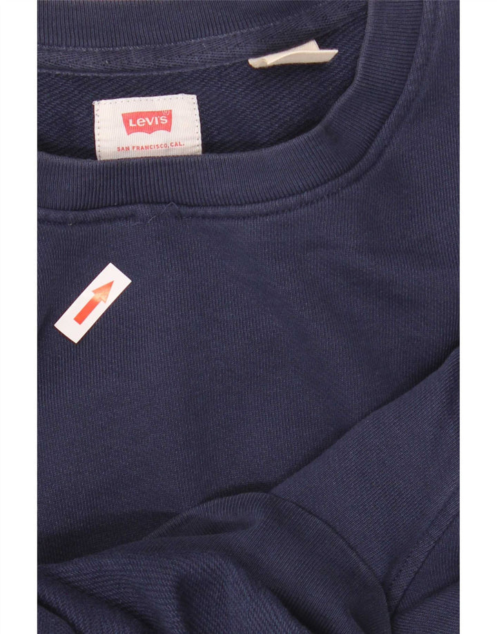 Pulover pentru bărbați Levi's Pulover mediu din bumbac bleumarin