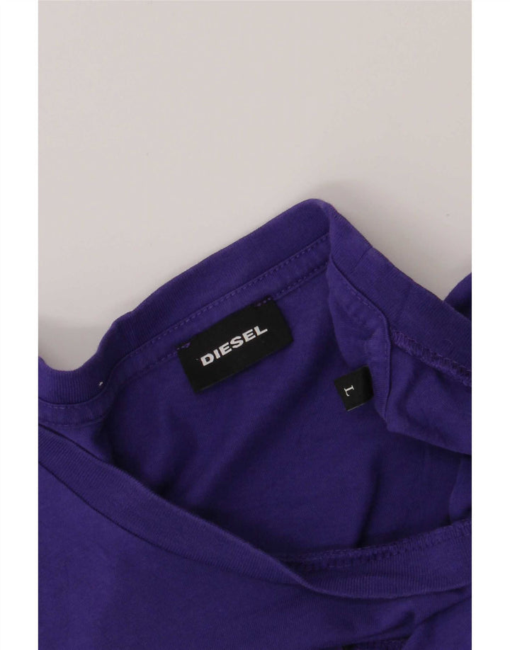 Tricou grafic pentru femei Diesel Top mare violet Clasic