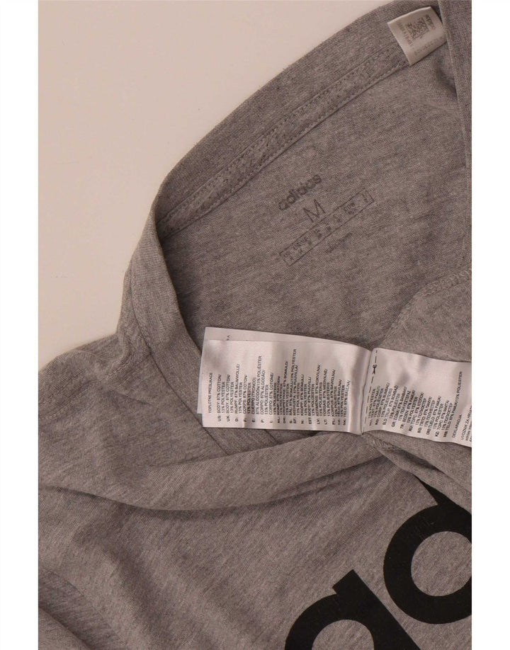 Tricou grafic pentru bărbați Adidas Top, bumbac, gri mediu