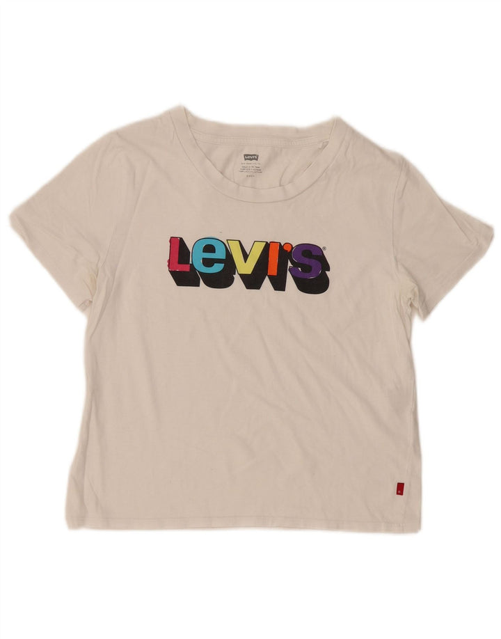 Tricou grafic Levi's pentru femei Top UK 10 Small White