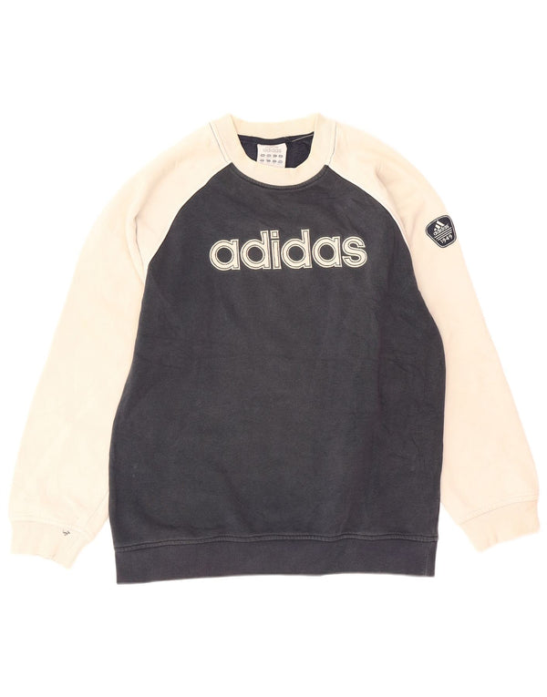Pulover cu grafică Adidas pentru băieți, 11-12 ani, albastru bleumarin