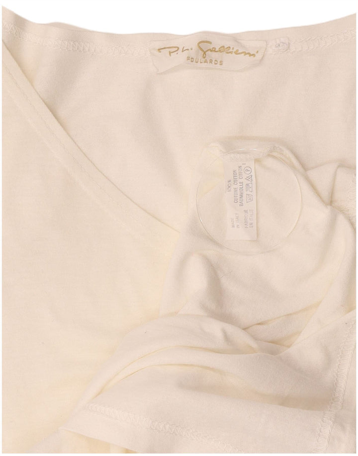 Tricou grafic vintage pentru femei Top IT 44 bumbac alb mediu