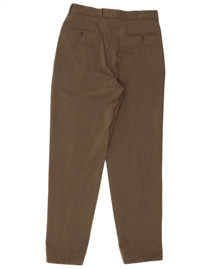 Pantaloni de costum pentru bărbați Marks & Spencer L32 L33 Kaki Lână nouă