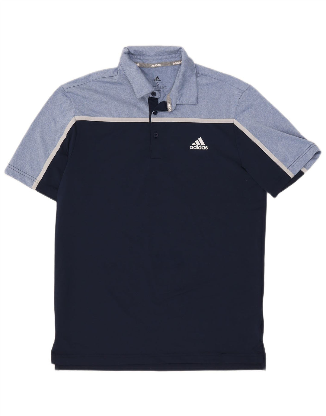 Tricou polo Adidas pentru bărbați, mic, albastru, poliester color bloc