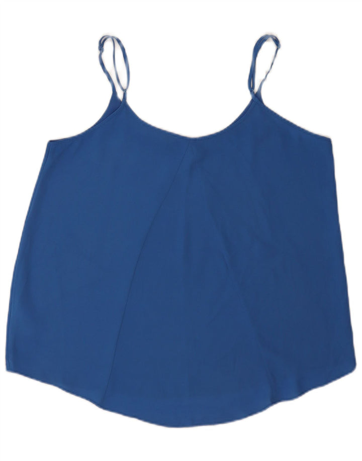 Oasis Crop Cami Top pentru femei UK 14 Medium Blue Poliester