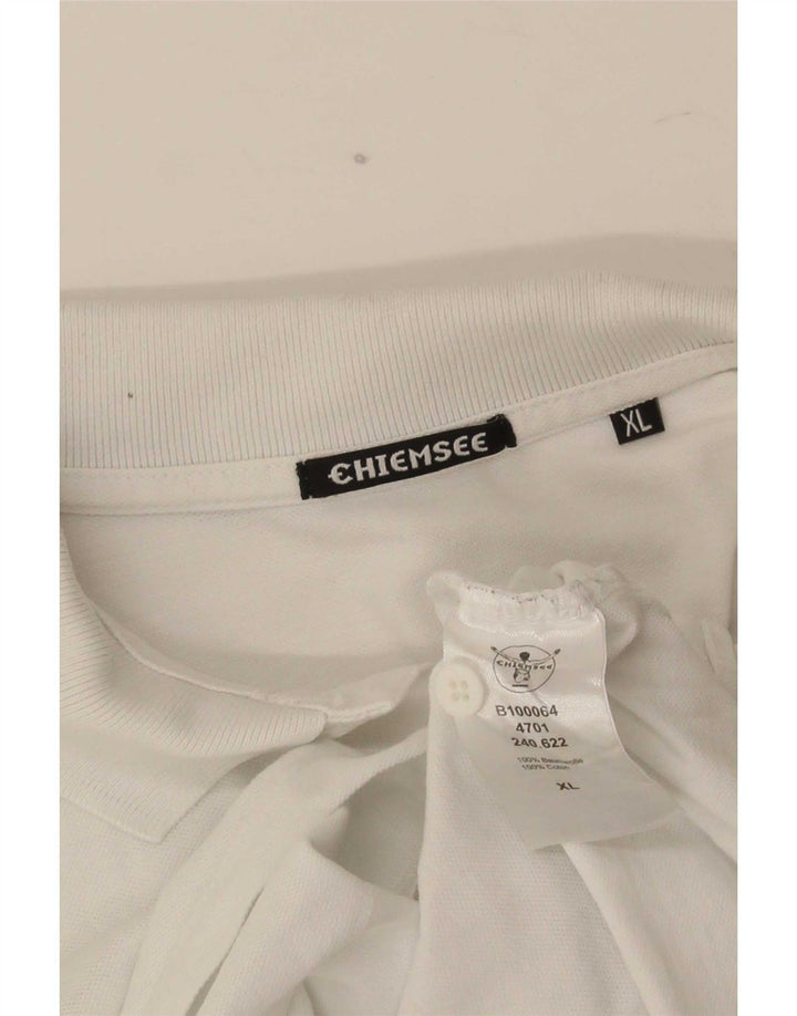 Tricou polo Chiemsee pentru bărbați, bumbac alb XL