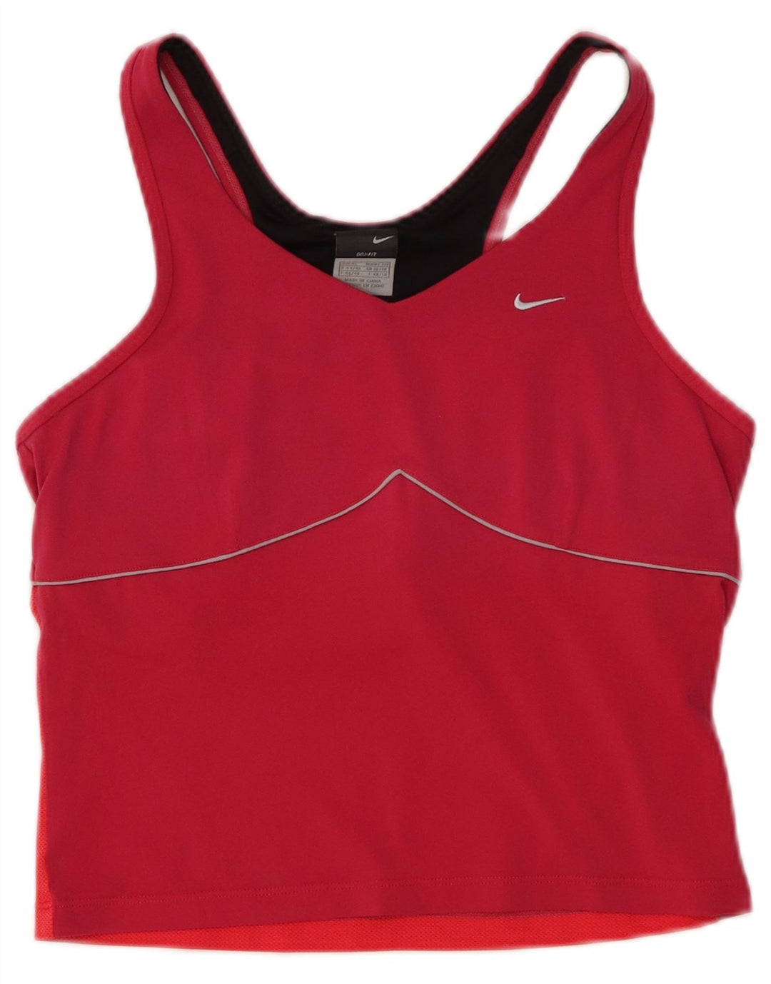 Top cu vestă crop Dri Fit NIKE pentru femei UK 16/18 XL roz colorblock