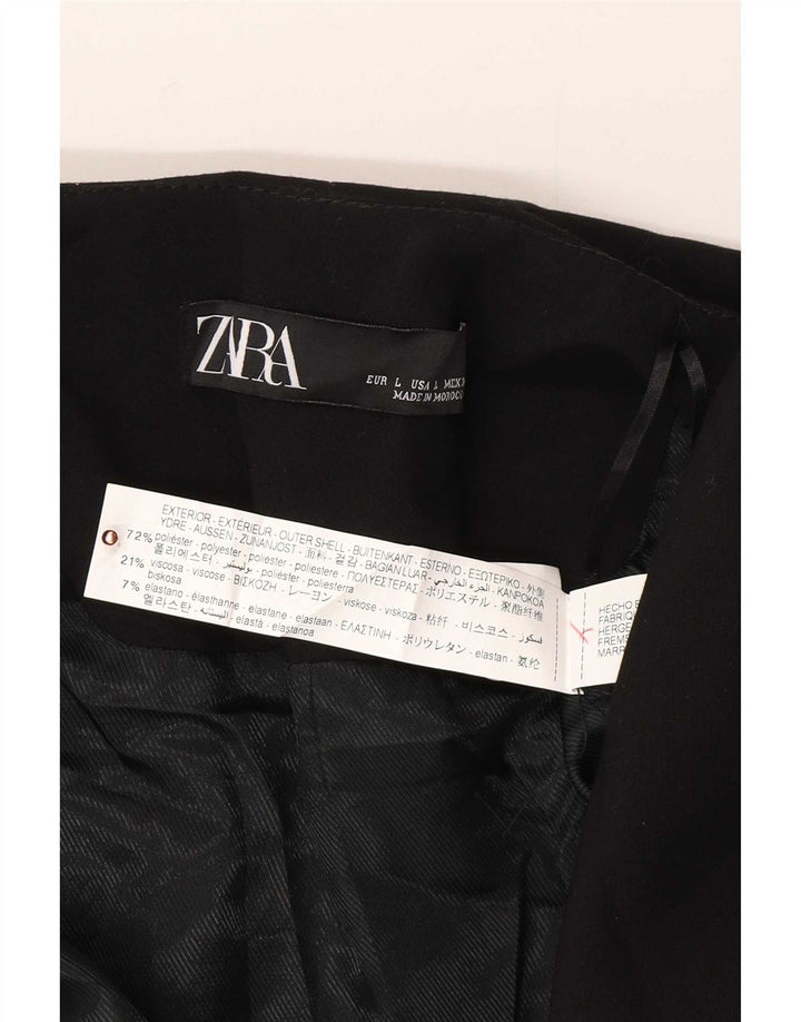 Blazer pentru femei Zara UK 14, mare, negru, poliester