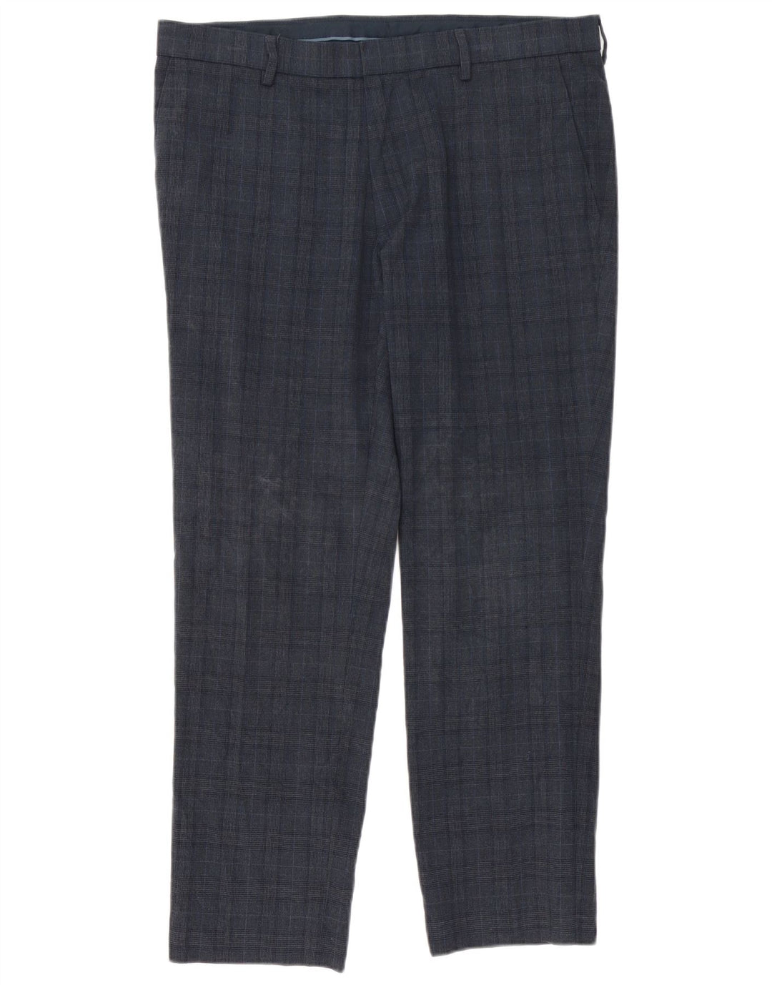 Pantaloni de costum slim pentru bărbați Marks & Spencer L36 L29 bleumarin Check