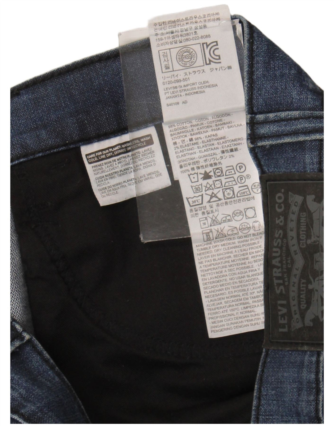 Blugi Levi's 511 Slim pentru bărbați W34 L30 Bumbac albastru