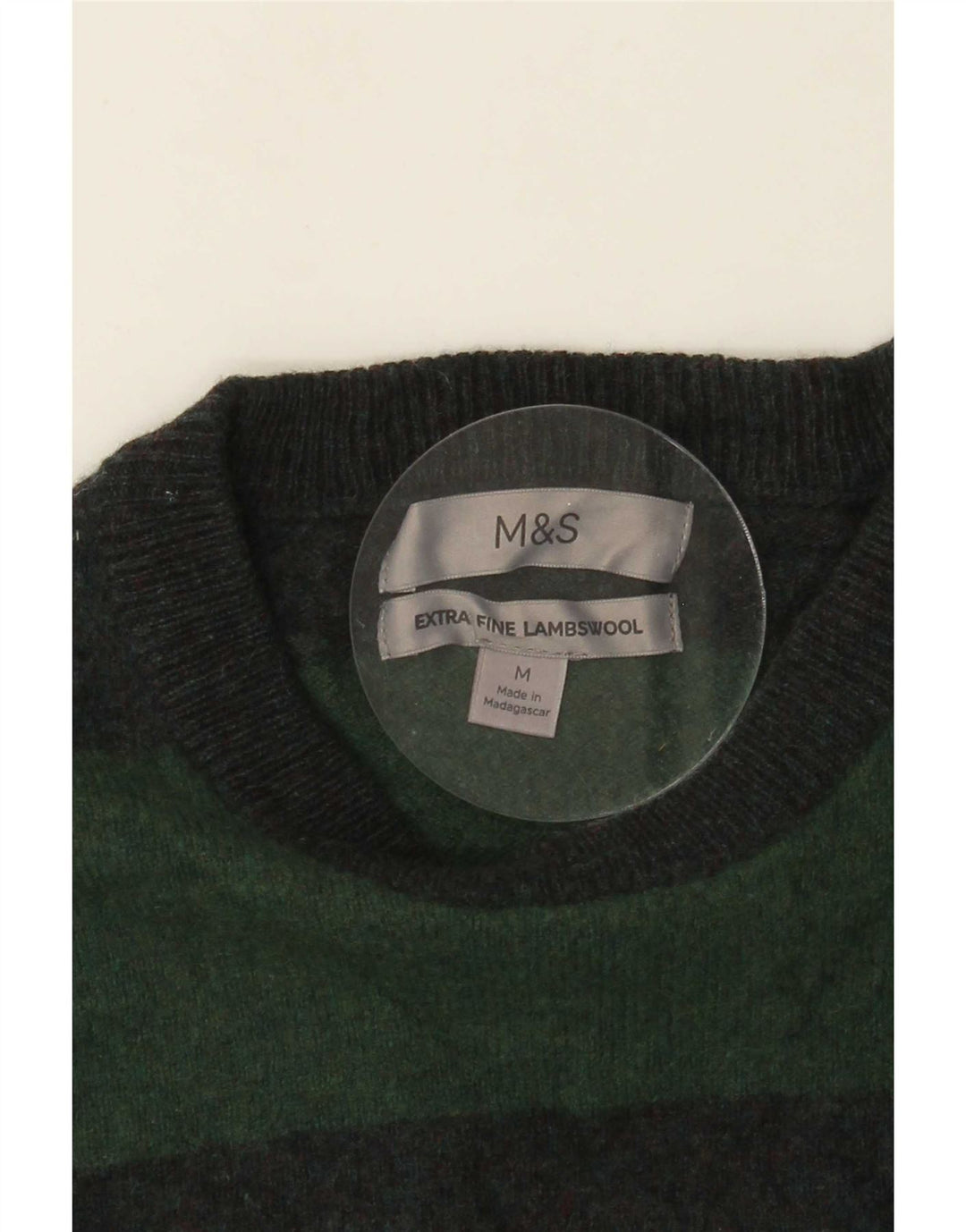 Marks & Spencer Pulover cu decolteu rotund pentru băieți 14-15 ani, verde mediu
