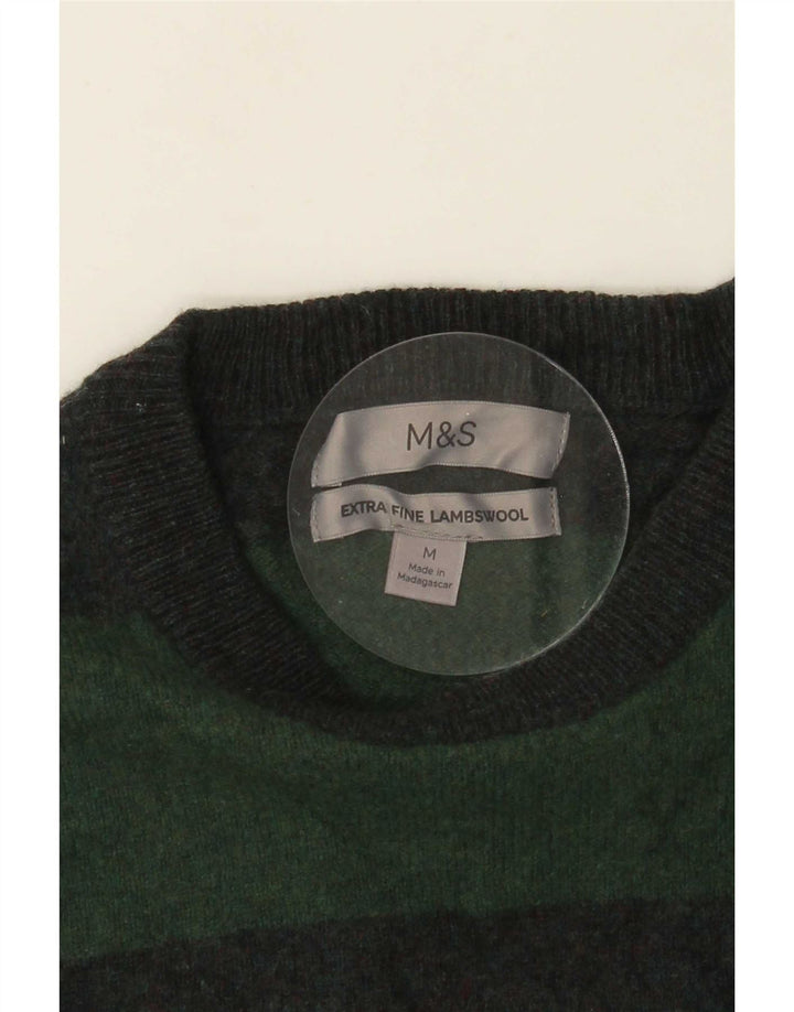 Marks & Spencer Pulover cu decolteu rotund pentru băieți 14-15 ani, verde mediu