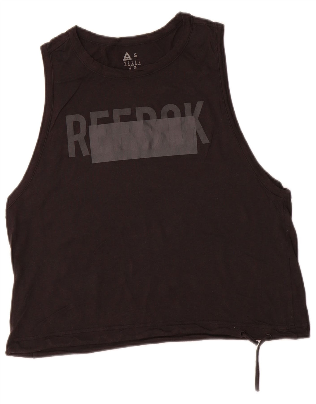 Top cu vestă grafică Reebok pentru femei UK 8/10 Small Black