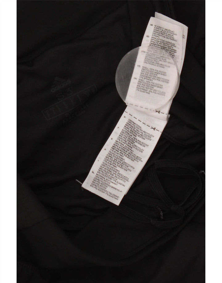 Pantaloni scurți sport Adidas pentru femei UK 10 Small Negru Poliester