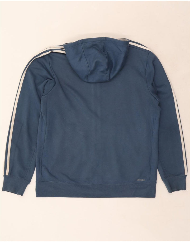 Pulover Adidas Climalite pentru bărbați, cu fermoar, poliester, albastru mare