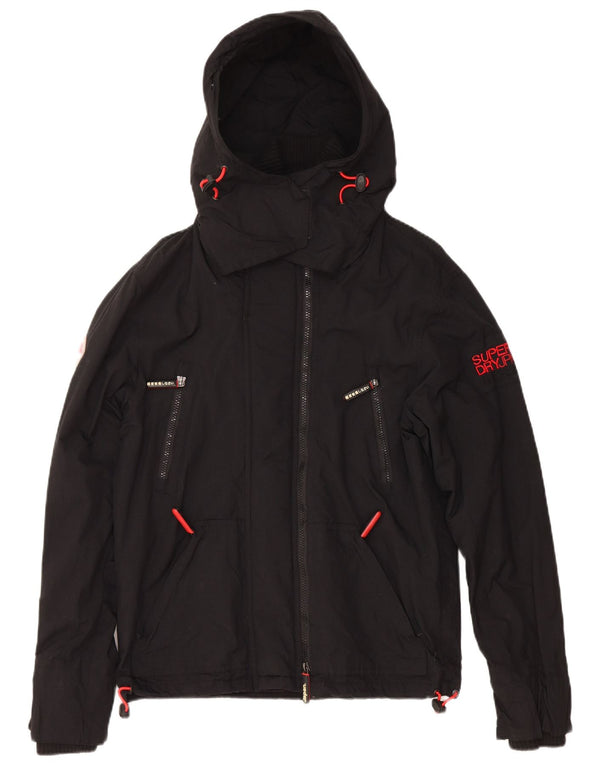 Jachetă Windattacker Superdry pentru femei, cu glugă, UK 10, negru