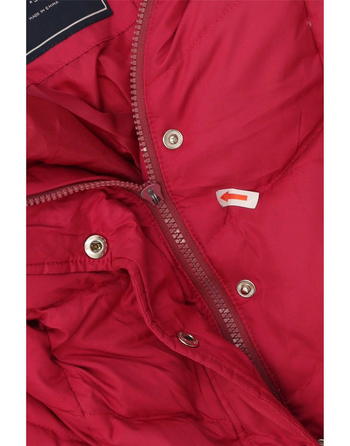 Jachetă căptușită cu glugă pentru femei Tommy Hilfiger UK 10 Poliester roz mic