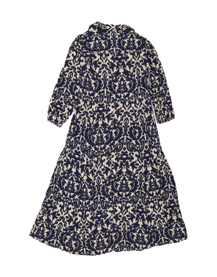 Rochie Maxi pentru Damă Zara UK 12 Medium Blue Ikat Viscose