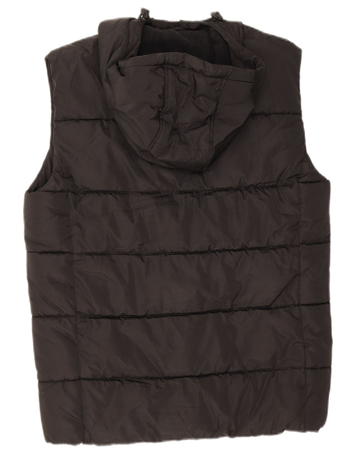 Gilet căptușit cu glugă Superdry pentru bărbați UK 36 Poliester negru mic