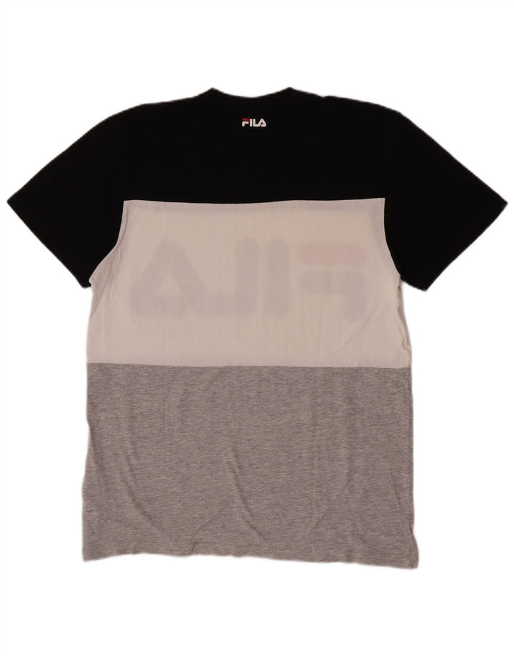 Tricou cu grafică Fila pentru bărbați Top mic, multicolor, bumbac color bloc