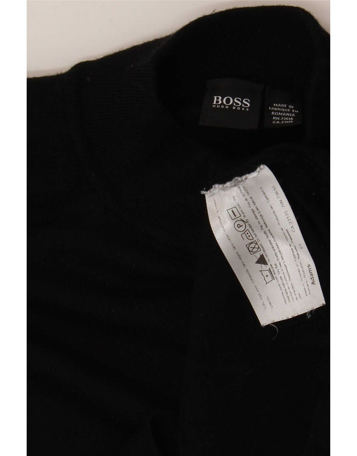 Pulover cu gât țestoasă pentru bărbați Hugo Boss, 3XL, lână virgină neagră