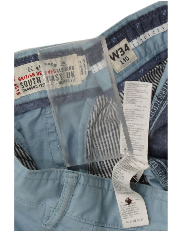 Pantaloni scurți chino cu model abstract pentru bărbați Fat Face W34 Bumbac albastru mare