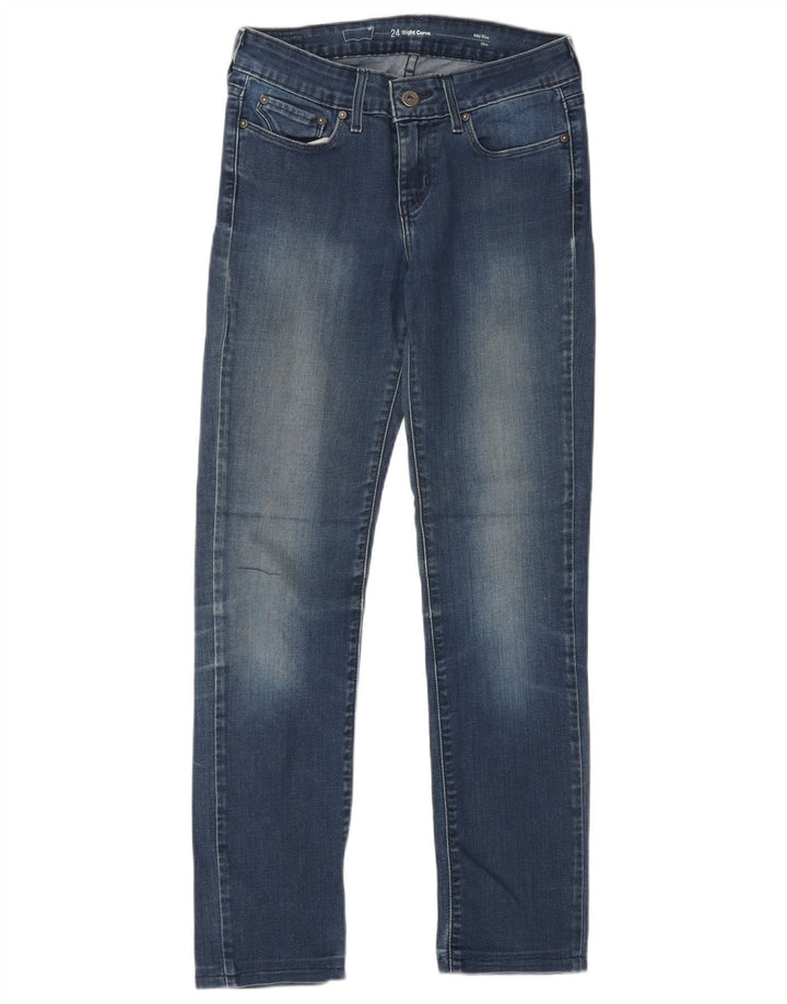 Blugi slim cu talie medie Levi's pentru femei L24 L28, bumbac albastru