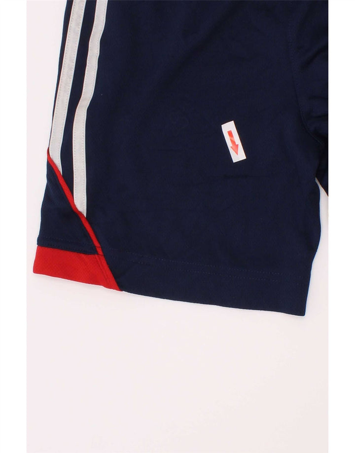 Pantaloni scurți sport pentru băieți Adidas 5-6 ani, albastru bleumarin, poliester color bloc