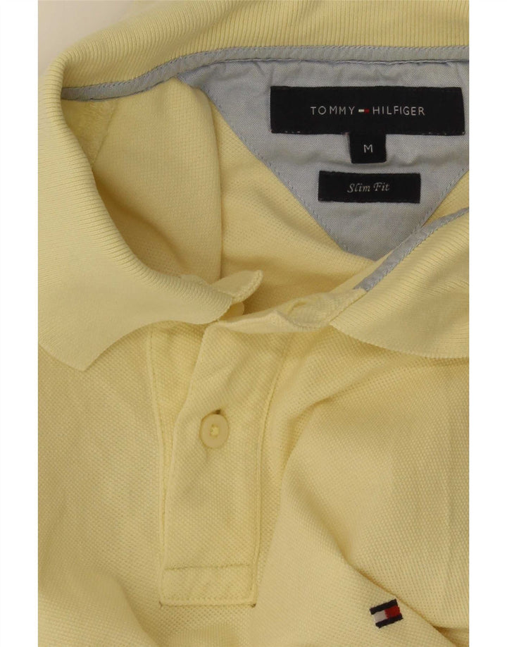 Tricou polo Tommy Hilfiger pentru bărbați, slim, galben mediu