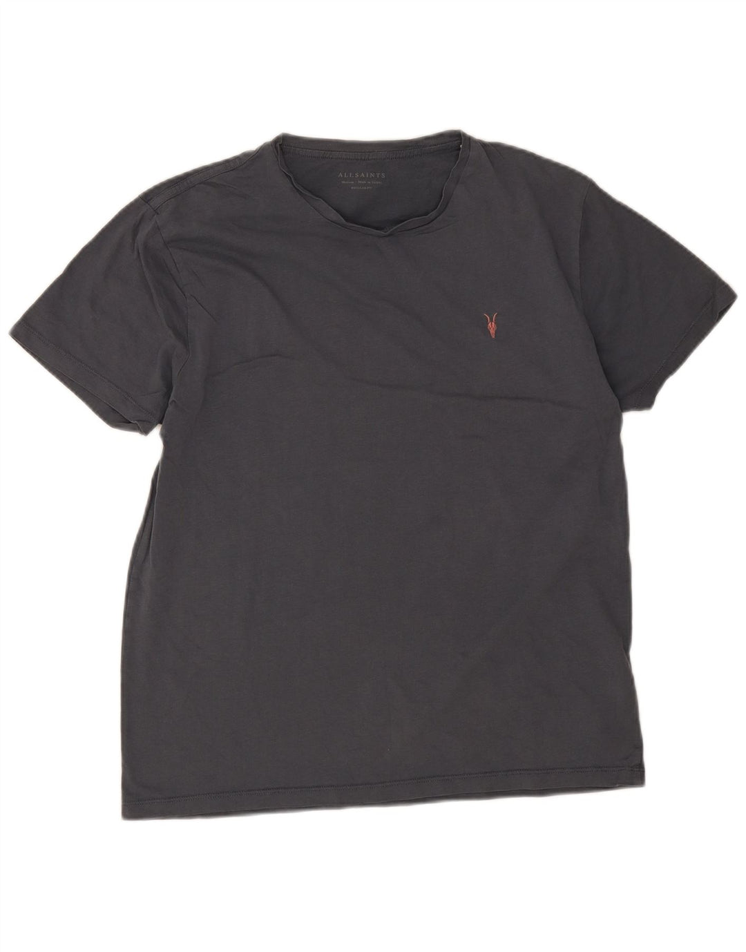 Tricou All Saints pentru bărbați, cu croiala normală, top, bumbac, gri mediu