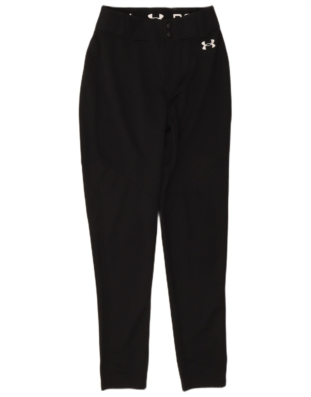 Pantaloni casual subțiri pentru femei Under Armour, poliester negru mic