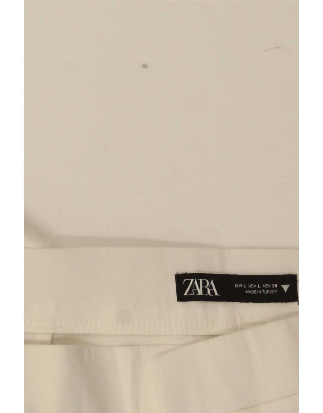 Pantaloni Drepți Decupați De Damă Zara Mari L30 L25 Alb