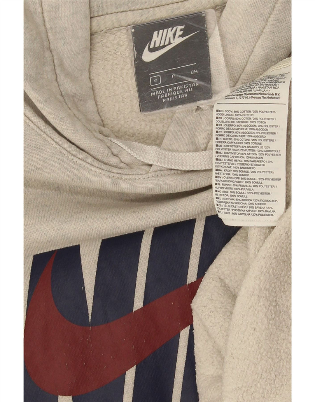 Pulover Nike Grafic pentru bărbați, bumbac mic, gri