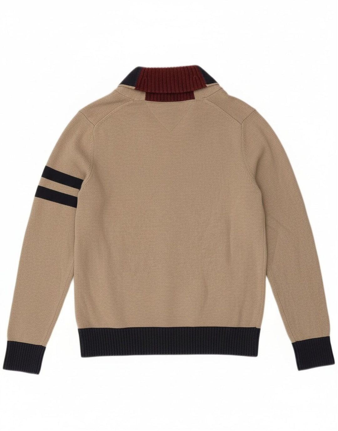 Pulover cardigan grafic pentru femei Tommy Hilfiger UK 10 Mic Bej