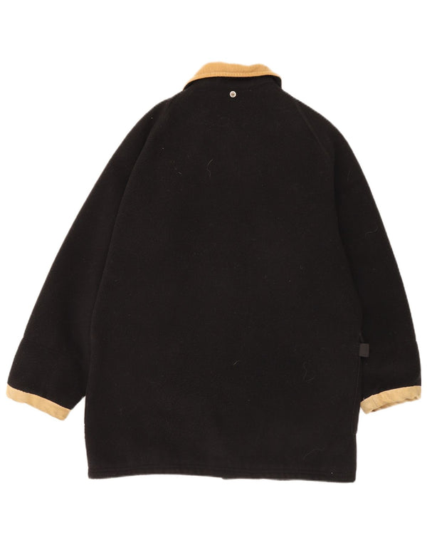 Jachetă fleece vintage pentru femei UK 18 XL negru colorblock