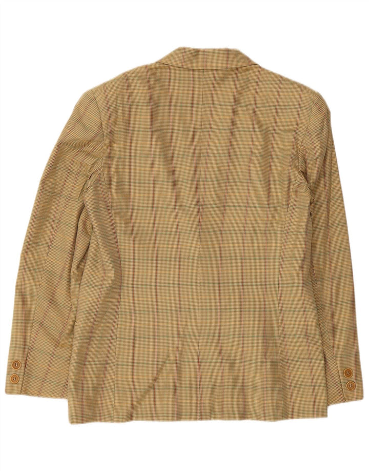Jachetă Blazer Femei Maska cu 2 nasturi IT 42 Medium Beige Check Bumbac