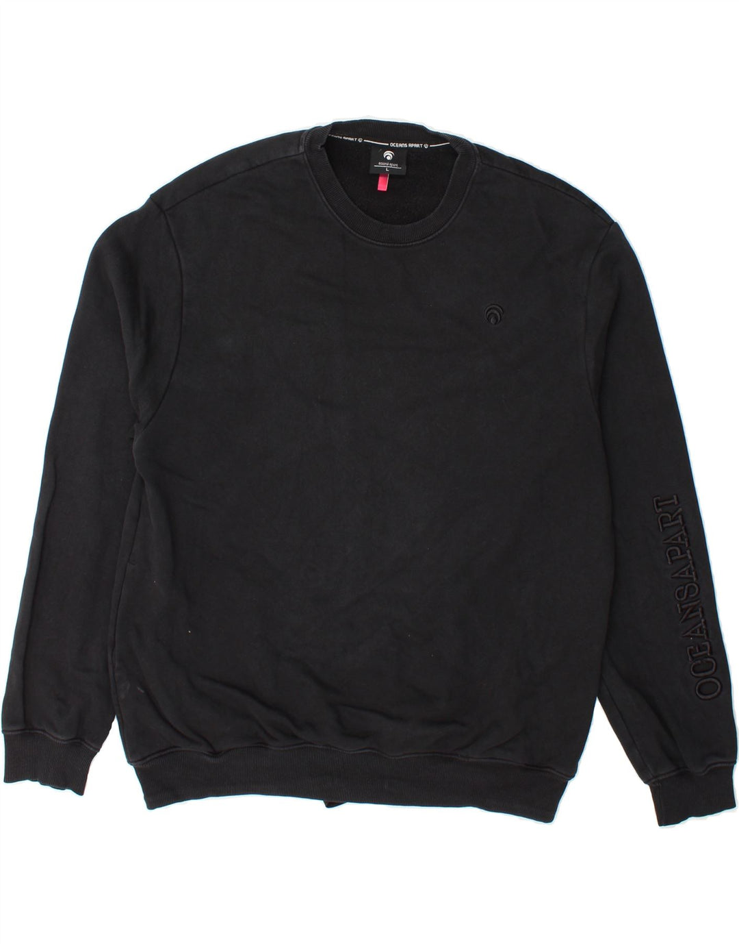 OCEANSAPART Mens Graphic Sweatshirt Jumper Large Black Cotton Vintage Oceansapart and Second-Hand Oceansapart from Messina Hembry 