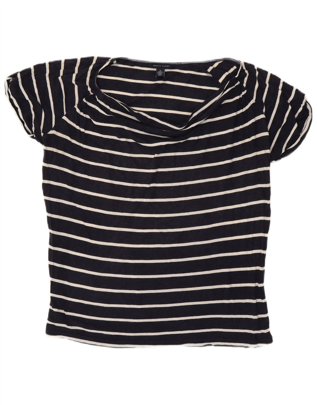 TOMMY HILFIGER Tricou pentru femei Top UK 14 Medium Bleumarin cu dungi